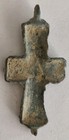 Wearable Ancient Byzantine Bronze Reliquary Cross With Jesus Christ 1000-1200 Ad