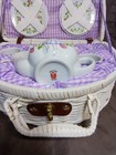 Delton Fairy Theme Porcelain Tea Set For 2 In Wicker Basket