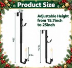 2 Pack Adjustable Wreath Hanger With Candle  Christmas Wreath Hanger Decor