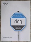 New Sealed Ring Security Yard Sign With Mounting Stake