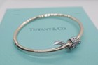 Gift knot Bangle 18k white gold Diamondtlfanyco Sz 6 7 0 2 