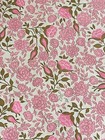 Vtg All Occasion Roses Gift Wrap Wrapping Paper Pink With Gold Accents
