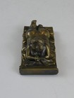 Brass Novelty Smoking Lady Vesta Match Strike Case