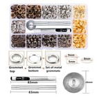 Metal Grommet Kit 3 16 Inch 400pcs Grommets Eyelets Sets With 3 Pieces Instal   