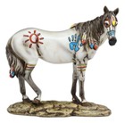 Native Indian Tribal Beauty Medicine Spirit Horse Hand Crafted Statue 8 h Decor