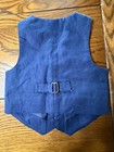 Nwt Janie And Jack Special Occasions Blue Linen Suit Vest Size 12-18 Months