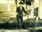 Vintage Photograph Of Bicycle Original Frame C  1900