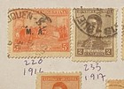 Lot 11 Argentina Stamps 1912-1918 Scott 190 194 196 220 233 232 240 255 223 Uh