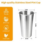 4 Pack 20 Oz Stainless Steel Cups  Stackable reusable 20 Oz  Natural Color