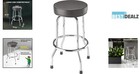 Commercial-grade Swivel Bar Stool  Padded Seat   Chrome Finish - 1-