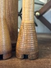 Vtg  Primitive Lot Of 6 Textile Industrial Wooden Spools  Bobbins Antique