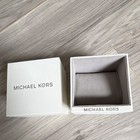 Empty Michael Kors Single Watch Presentation Box W  Pillow Insert White gray 1-3