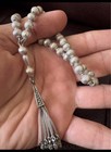 Antique Early 1930 Misbaha Subha Chased 33 Beads Sterling Prayer Worry Beads Euc