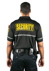 First Class Security Badge And Patch Bike Patrol Polo Shirt With Zipper Pocket A