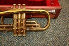 Vintage Martin Imperial Cornet In Case W  Bach 7c Mouthpiece As Is Major Dents