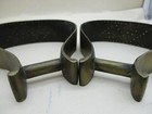 1800 s Very Rare Fancy   Solid Bronze Hand Forged Unusual Saddle Stirrups 