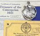 Authentic Spanish Concepcion Shipwreck 8-real Silver Cob Coin In Crab Bezel  Coa