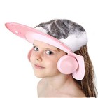 Shower Cap For Kids  Baby Shower Cap Bath Wash Shampoo Rinser Shield Hat Pink