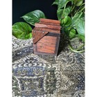 Vintage Rustic Wood Box Small Stash Trinket Hinged Lid Handmade Primitive