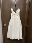 Size 10 Augusta Jones Ivory Wedding Dress Bridal Gown Knee Length Strapped