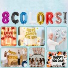 16  Letters Numbers Foil Balloons Custom Name Age Birthday Wedding Party Baloons