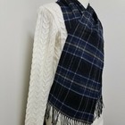 Club Room Men s 100  Cashmere Scarf  60  X 12   New With Tags  120  Blue Plaid 