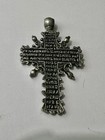 Russian Silver   Pectoral Engraved Cross  Xvii- Xviii Century  God Condition