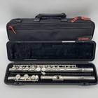 Yamaha Yfl-221 Student Flute Nickel Silver Plated Used With Hard Case   Bag