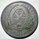1837 Canada Quebec Bank 1 2 Half Penny 1 Sou  Vg