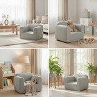Kids Soft Foam Chair Portable Toddler Cuddly Sherpa Reading Couch For Boys Girls