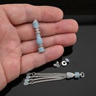 Turquoise Inlaid Design Set Imam  Tassel  Station  Nod-shutoff 925 Silver 830116