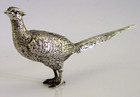 Good Size 6 Inch Sterling Silver Pheasant Bird Figure C1950 Shooting Animal