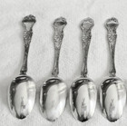 Antique Rw s Wallace Violet Pattern 925 Sterling Silver 4 Teaspoons 6  No Mono 