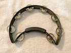 Rhythm Tech Black Half Moon Double Row Tambourine Hand Percussion Instrument