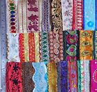 Very Rare Lot Antique Vintage Sari Trim Lace Edging Ribbon 50 Pieces Craf Ds123