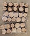 30 Pieces Rustic Wood Place Card Holders Table Numbers Holder Stands