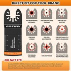 30 Pcs Oscillating Saw Blades  Professional Universal Titanium Multitool Blad   