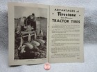 Antique Firestone 1933 Tractor Tire Wheel Data Brochure Farm Catalog