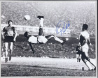 Pele Signed 16x20 Bicycle Kick Photo Framed Suede W  Plaque Auto Pele Holo Coa