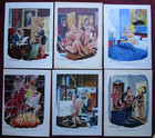Huge Lot Of 50 Diff Phil Interlandi Full Magazine Page Risqu   Comic Cartoon Art