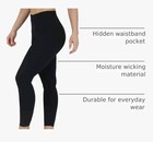 90 Degree By Reflex High Waist Power Flex Tummy Control Leggings - Black - Nwt
