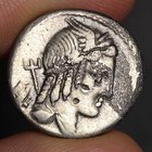 Chariot Denarius 85bc Ancient Roman Republic Silver Coin Bursio Mercury Apollo