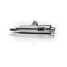 Hmf Slip On Exhaust For Honda Foreman Rubicon 500  01-14  Brushed W turn Down