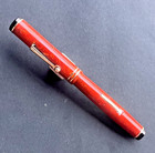 Wahl Eversharp Coral Lever Filler  14k Trim nib  Flexible Writer  Restored