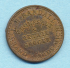 1862 Civil War Store Card Token  370j R3 Wholesale Grocer Xf   Free Ship
