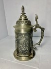 Rare German Pewter Beer Stein-4 Panels-artist Albrecht Durer Limited Edition