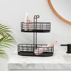 2 Tier Divided Wire Basket With Wood Handle Black - Brightroom  Iron