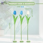 20pcs Tulips Artificial Flowers  Fake Tulip Stem blue sky Blue pure White 
