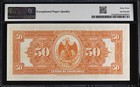 M98a Mexico Banco Del Estado De Chihuahua 50 Pesos 1913 P S135a Pmg Ch Unc 63