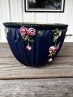 Antique Weller Blue Drapery Pottery Bowl  Planter 6 x8    Wall Mount